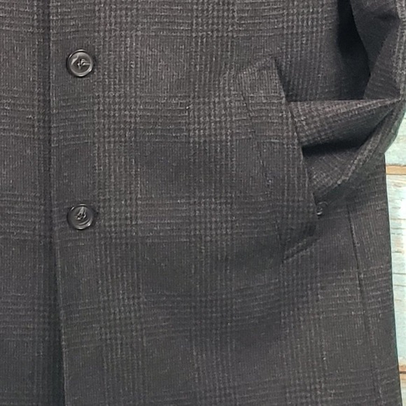 BAUMLER Malcolm Gray Glen Plaid Wool Blend Overcoat Topcoat Blazer Style EU 52 - Picture 3 of 12